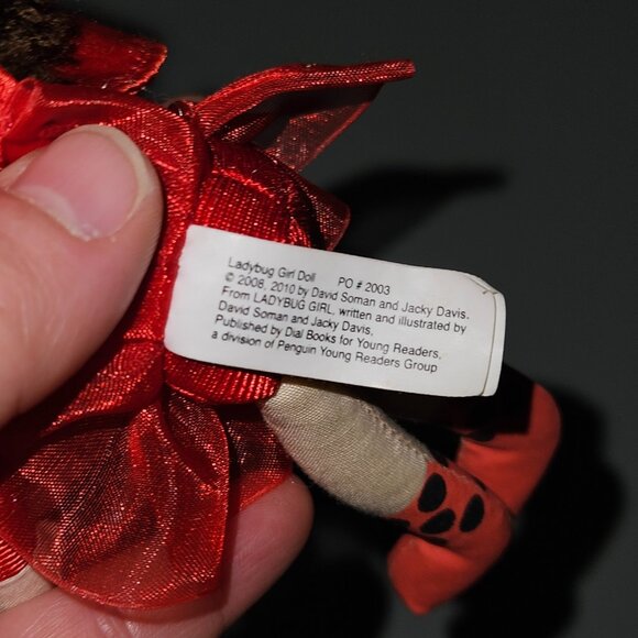 Ladybug Girl Doll Plush SMALL 6" Stuffed Toy Book Character 2006 MerryMakers - Picture 6 of 8